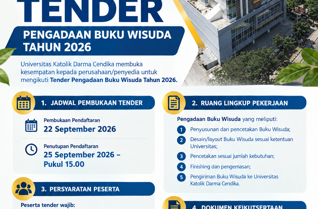 PENGUMUMAN TENDER BUKU WISUDA