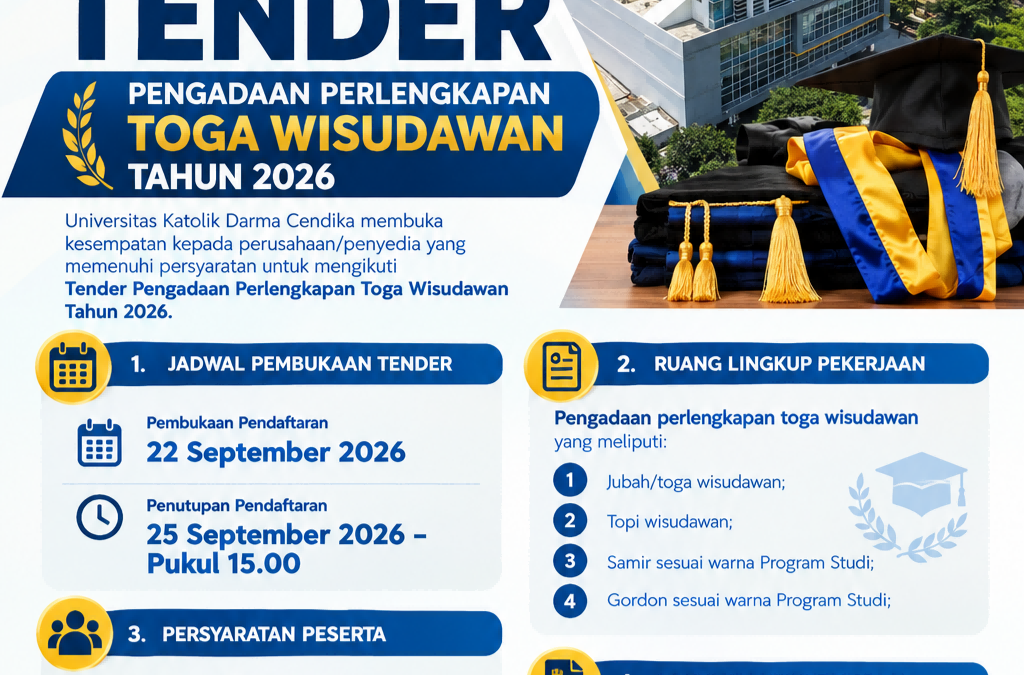 PENGUMUMAN TENDER TOGA WISUDA